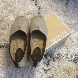 Michael kors linen slip on shoe